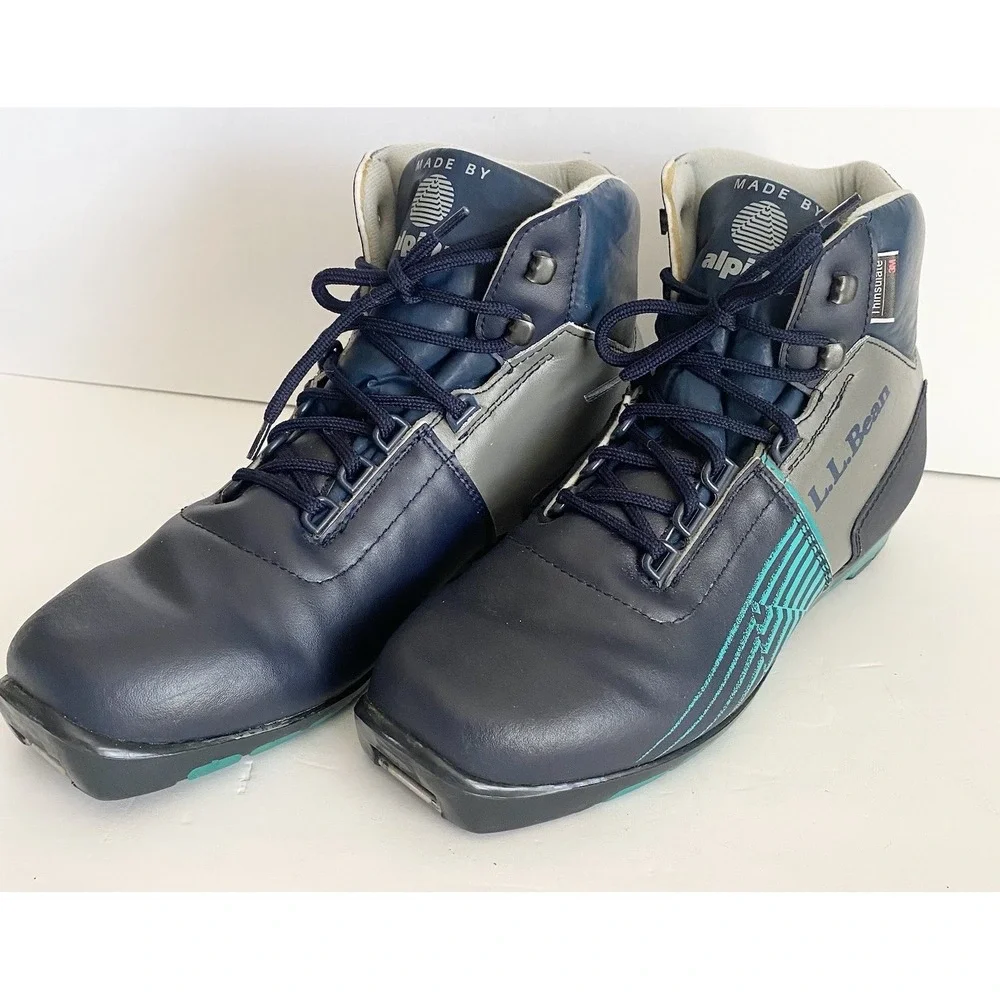 Vintage L.L. Bean Alpina XC Ski Boots 46‎ US 12 Nordic Cross Country Thinsulate